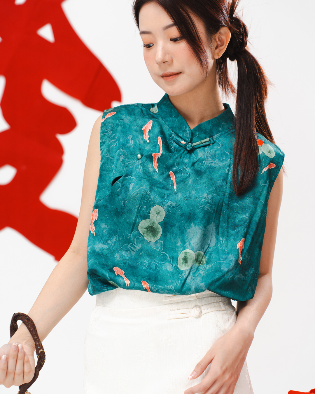 Lotus Whisper Sleeveless Tang Top