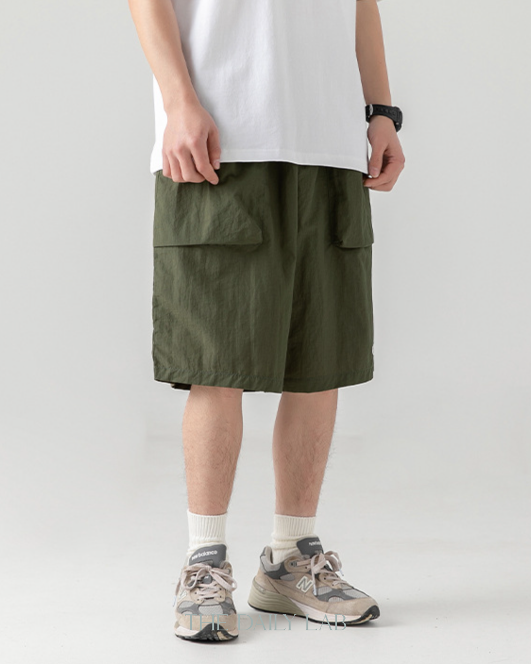 Taslon Cargo Shorts in Green