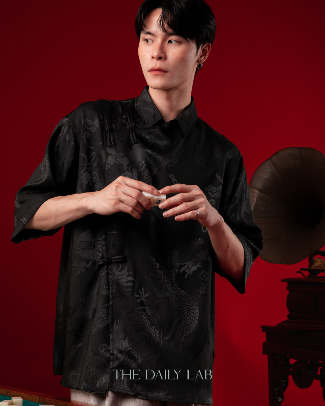 Shadow Dragon Tang Shirt in Black