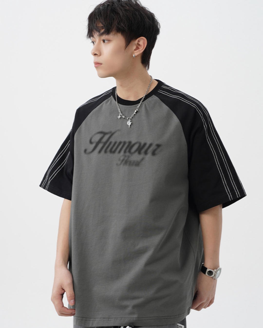 Humour Cotton Tee in Dark Grey (In-Stock)