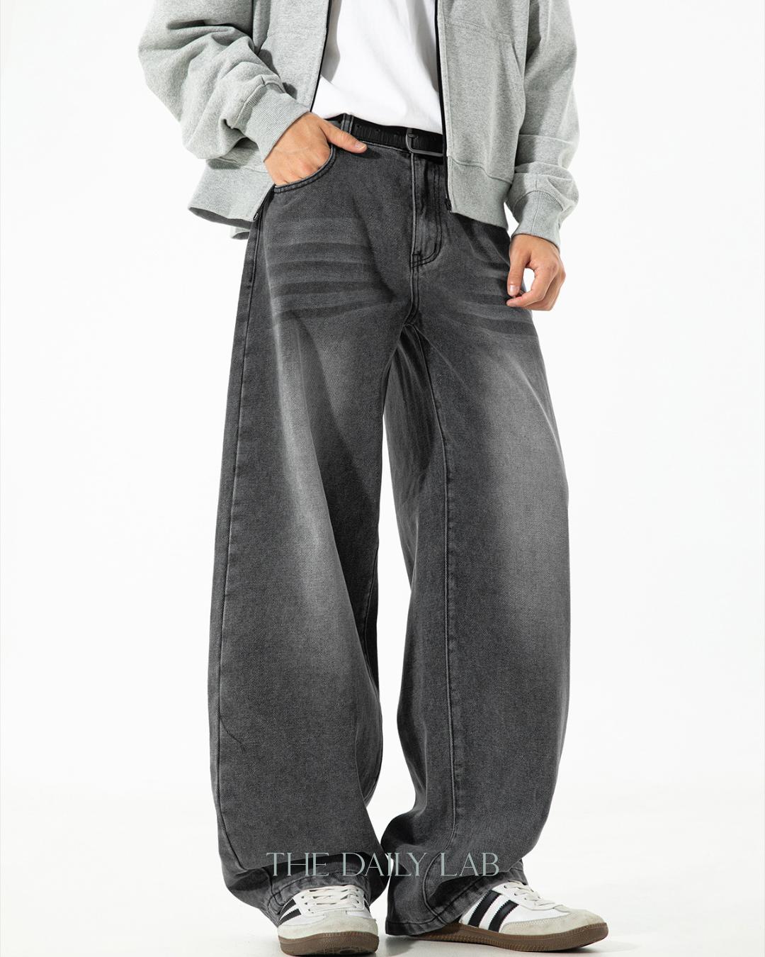 American Vintage Oversized Jeans In Grey