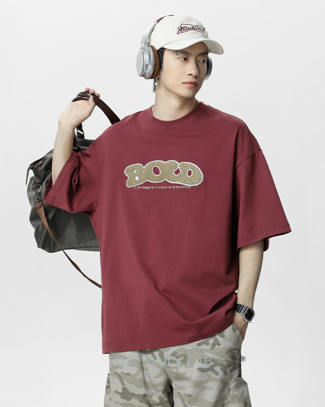 BOLD Stitch Vintage Tee in Red