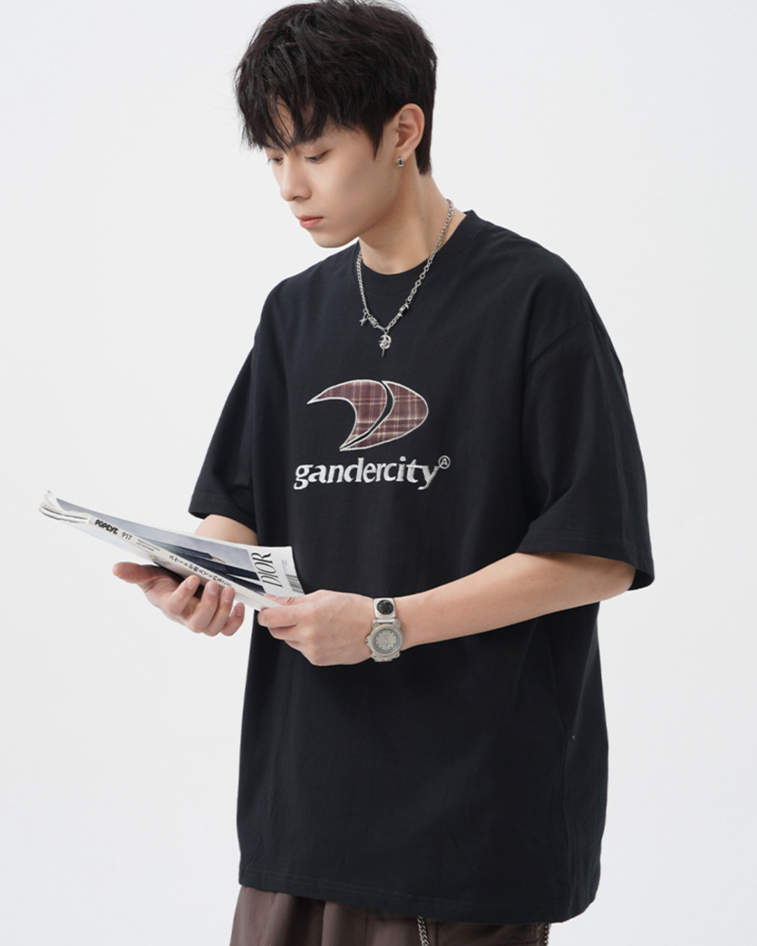 Gander Cotton Tee in Black