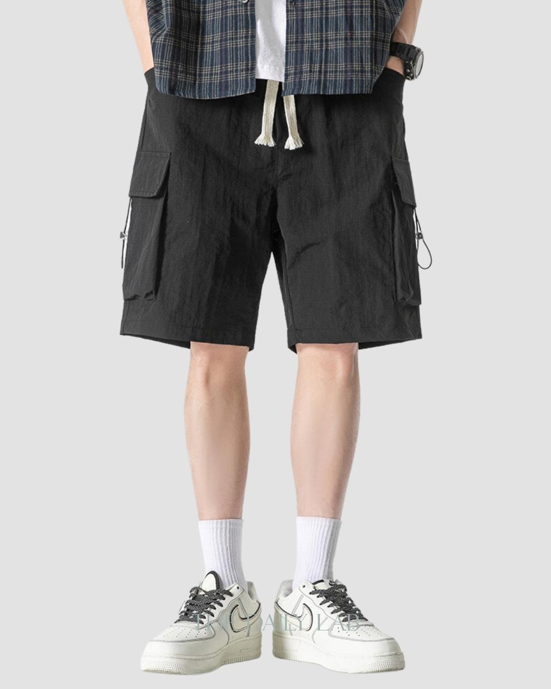 CoolMax Quick-Dry Utility Shorts in Black