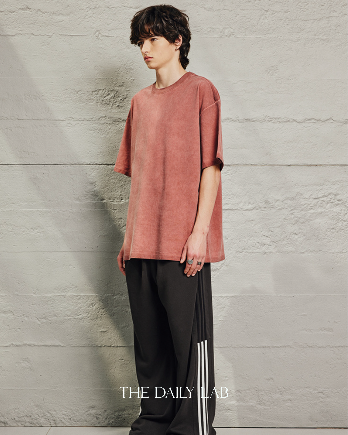 320G Retro Basic Oversized Shirt in Vermilion