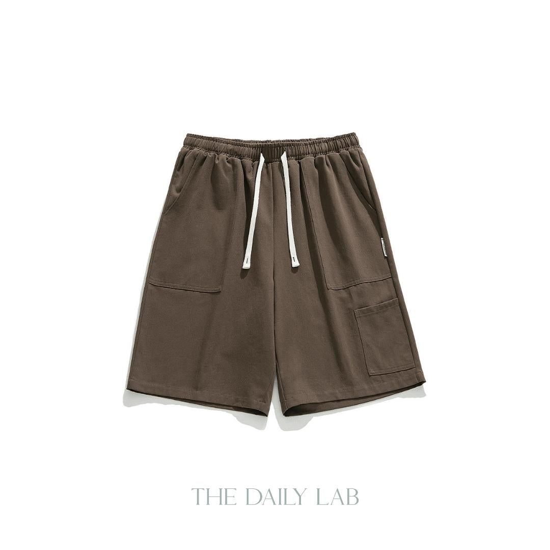 Loose Fit Casual Straight Pants in Brown