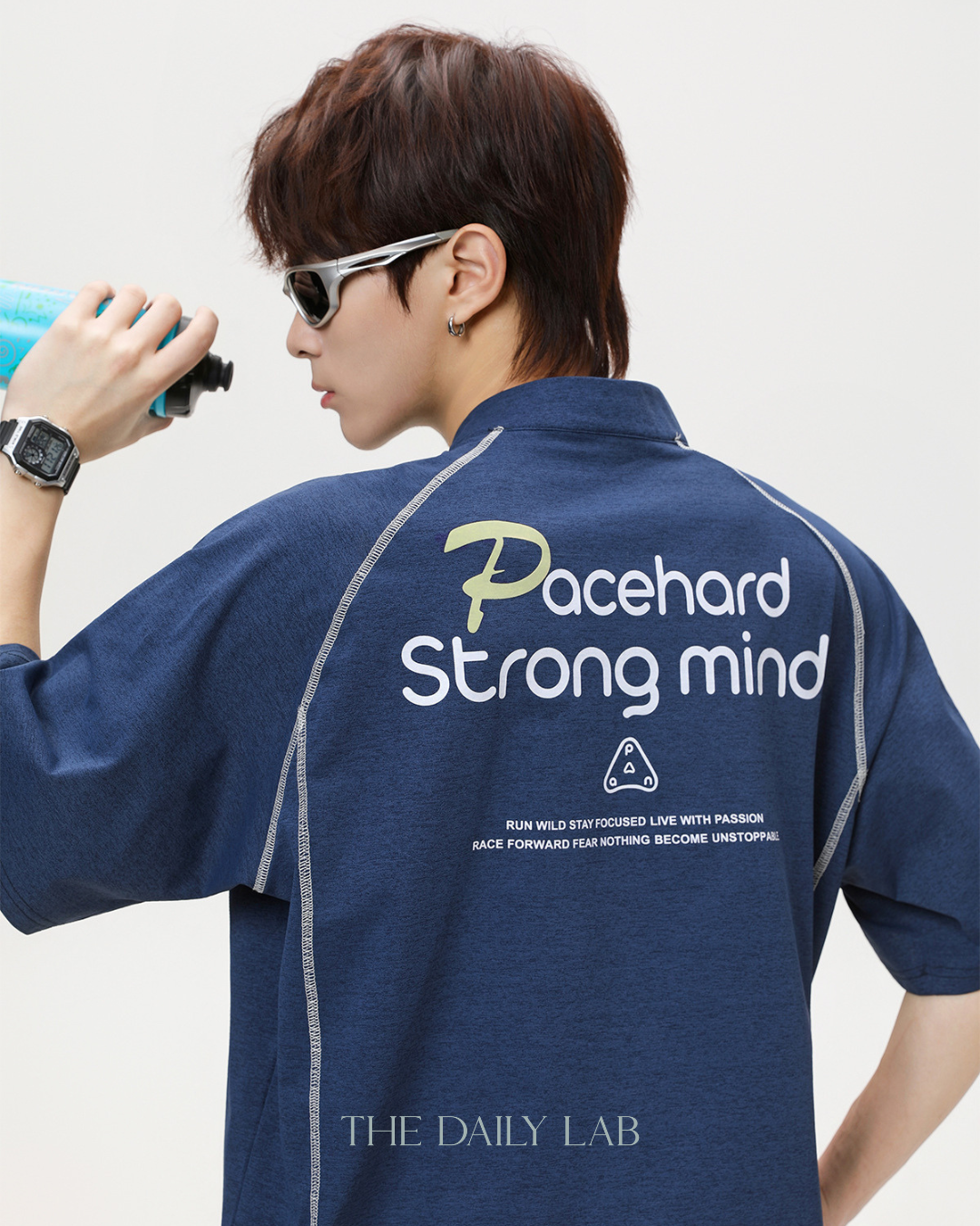 Pacehard Half-Zip Tee in Blue