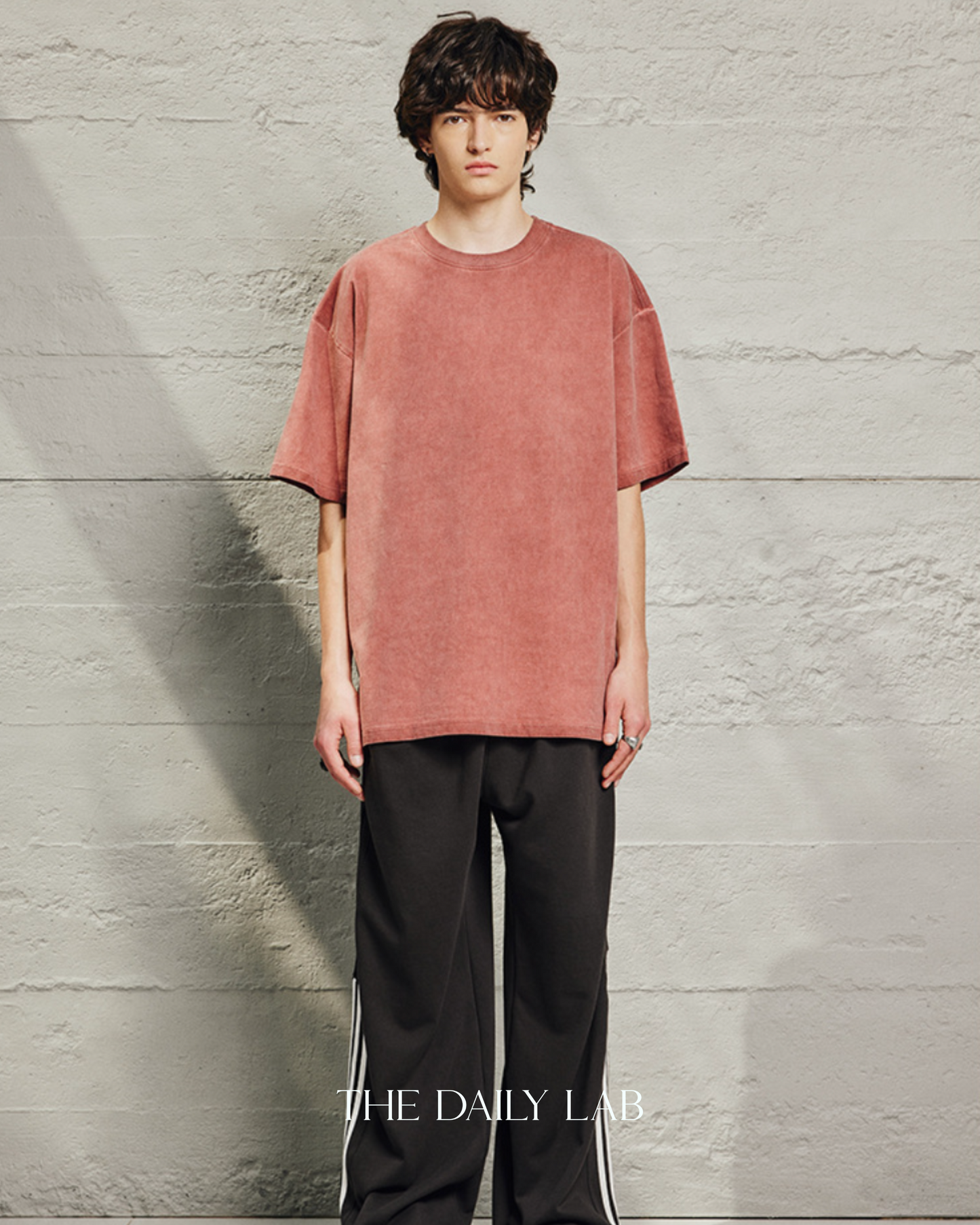 320G Retro Basic Oversized Shirt in Vermilion