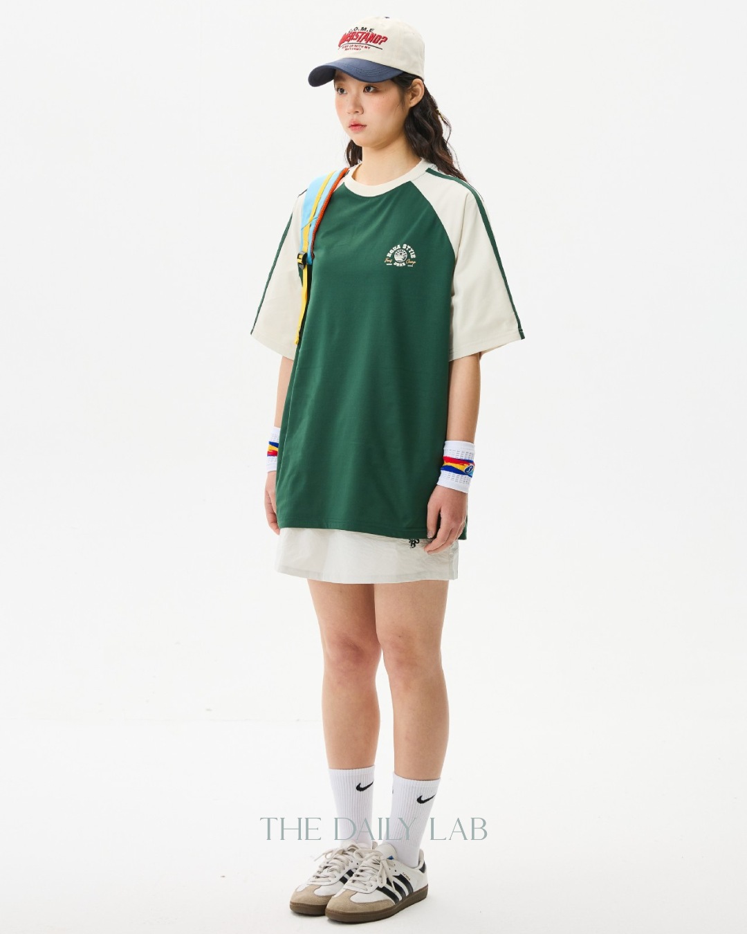 Haiehug Print Polyester Tee in Green