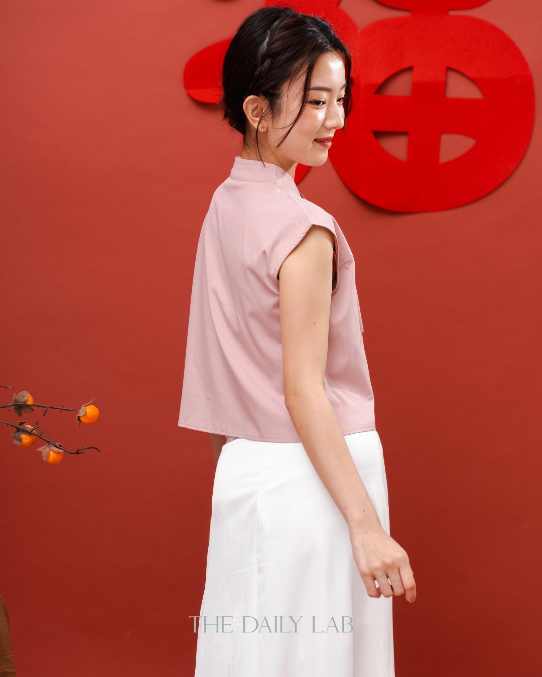 Roselle Satin Mandarin Top