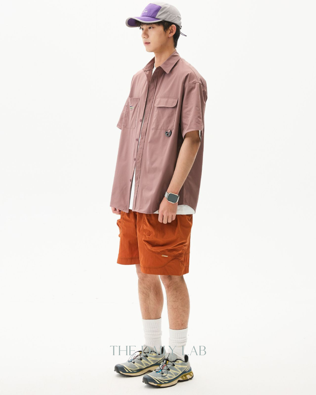 Unisex Cotton Overshirt in Purple