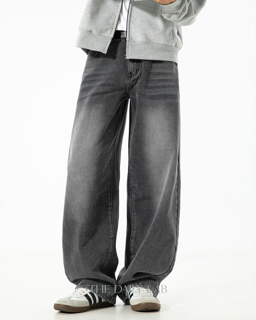 American Vintage Oversized Jeans In Grey