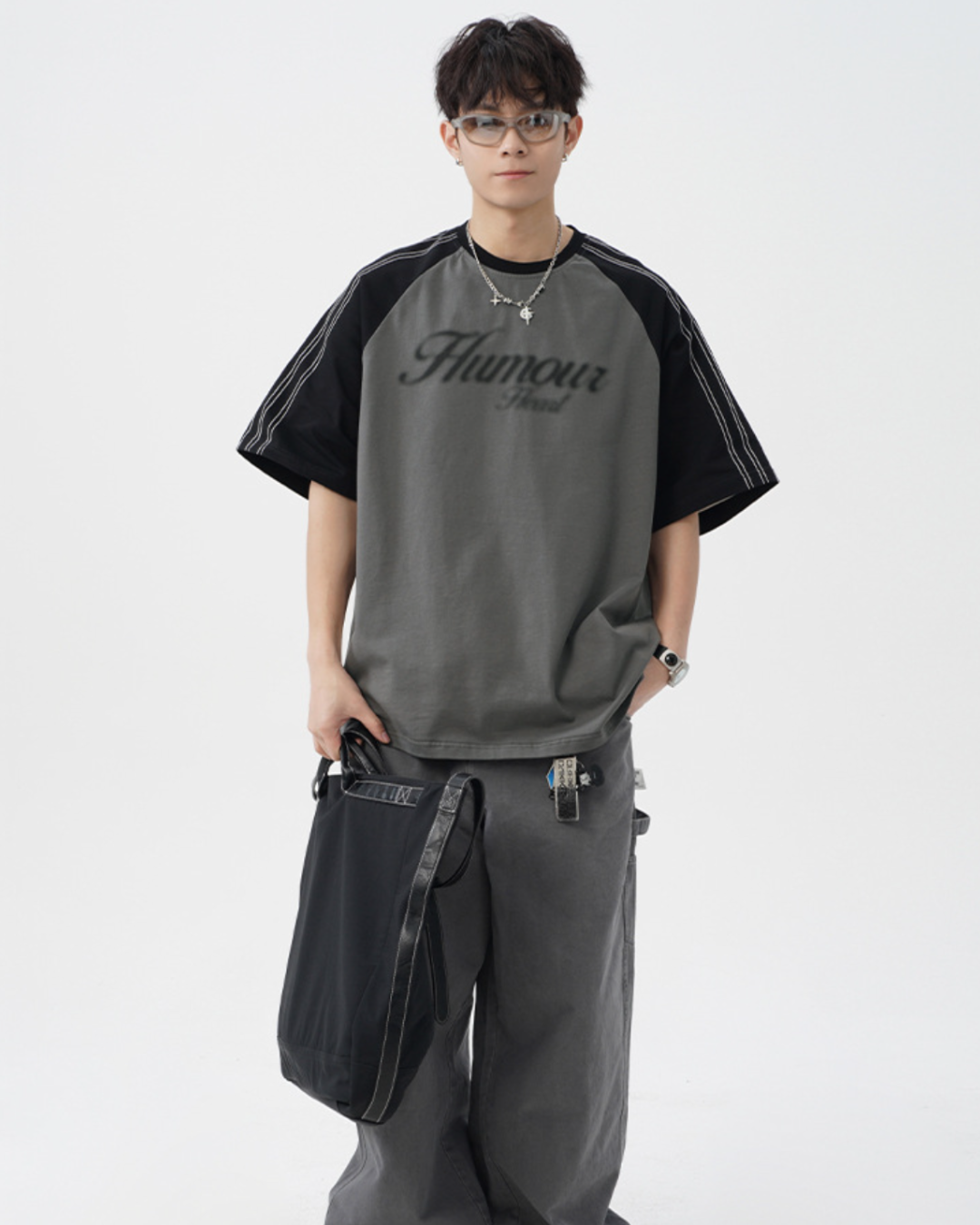 Humour Cotton Tee in Dark Grey (In-Stock)
