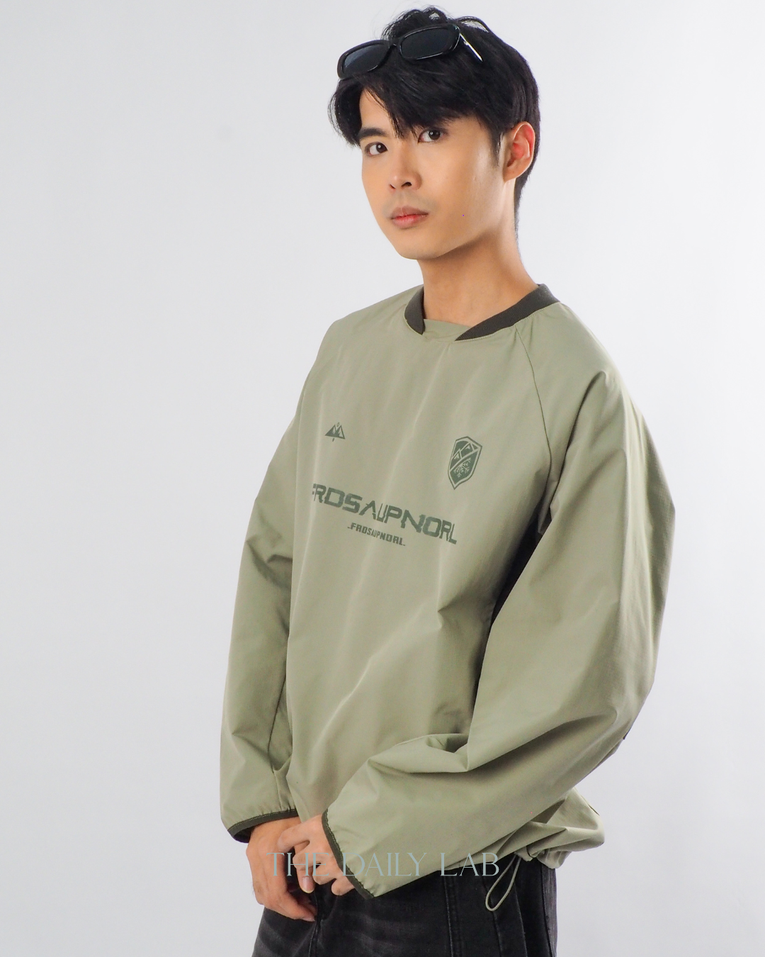 Streetwear Patchwork Hoodie in Green