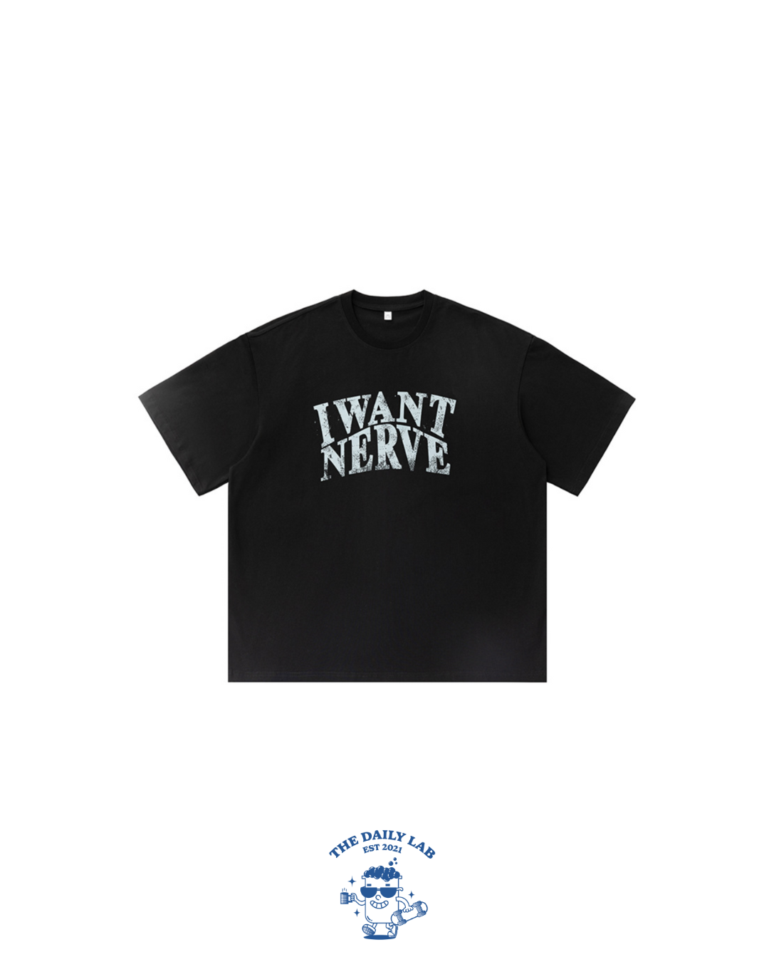 I WANT NERVE Relaxed Tee in Black
