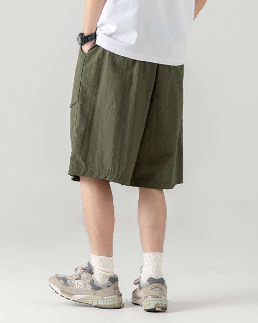 Taslon Cargo Shorts in Green