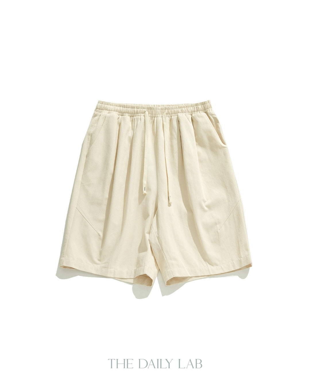 Basic Cotton Shorts in Beige