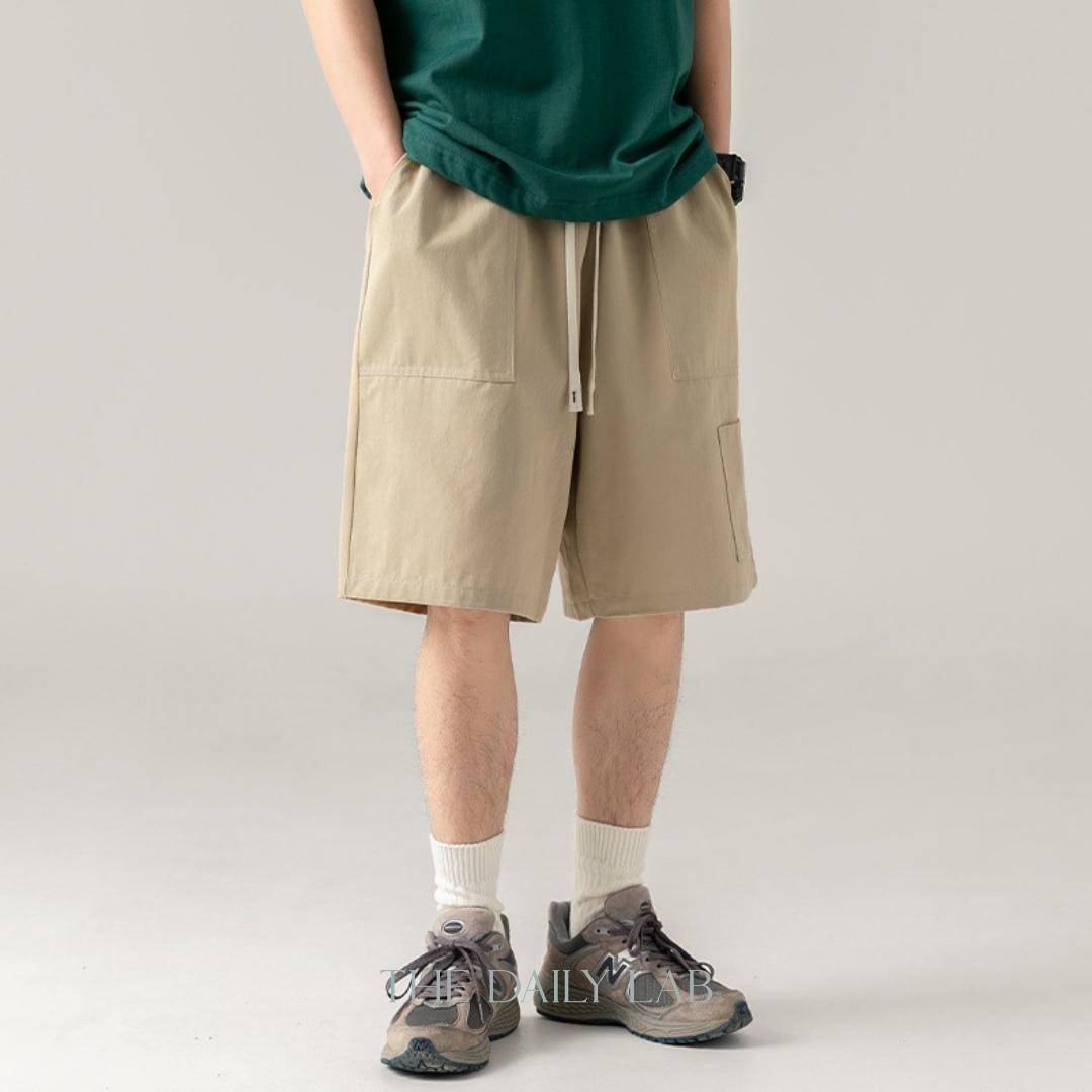 Loose Fit Casual Straight Pants in Khaki