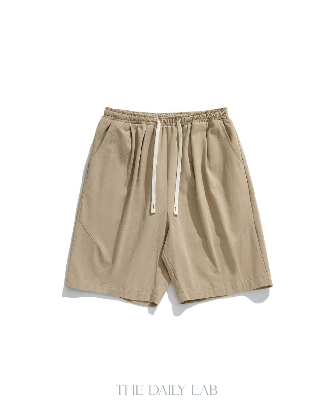Basic Cotton Shorts in Khaki