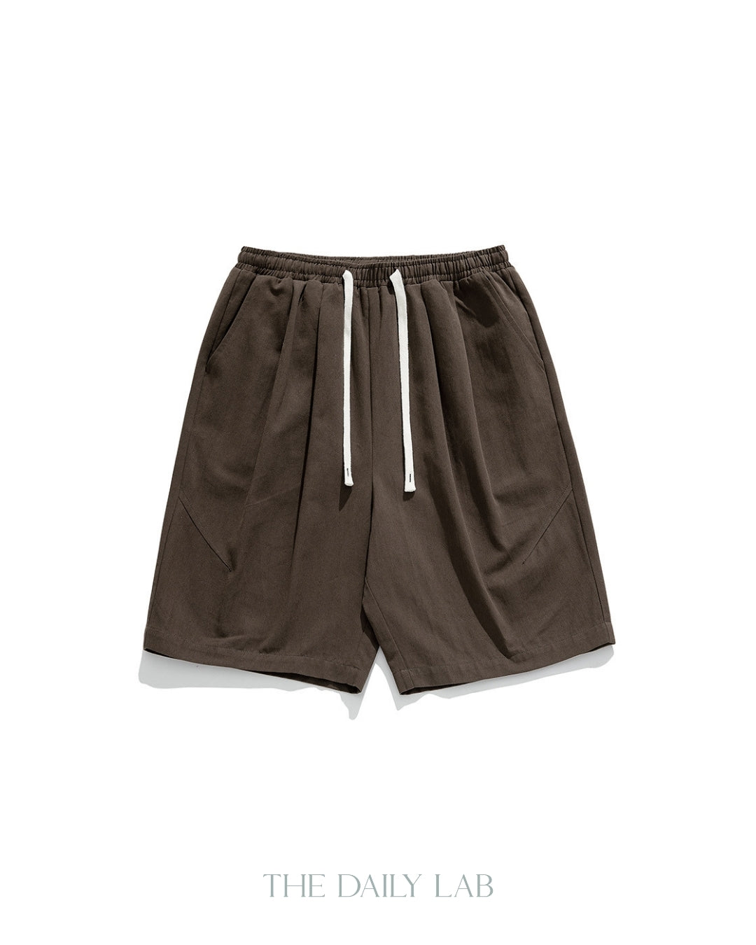 Basic Cotton Shorts in Brown