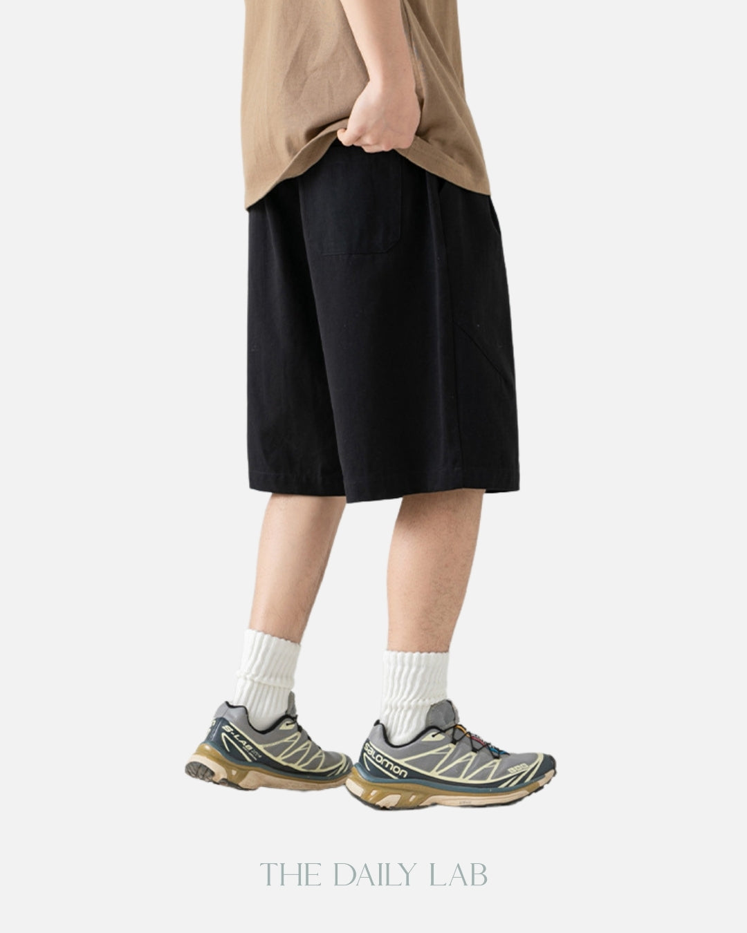 Basic Cotton Shorts in Black