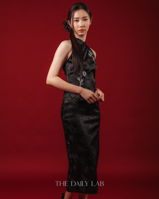 Rose Embrace Halter Maxi Dress (In-Stock)