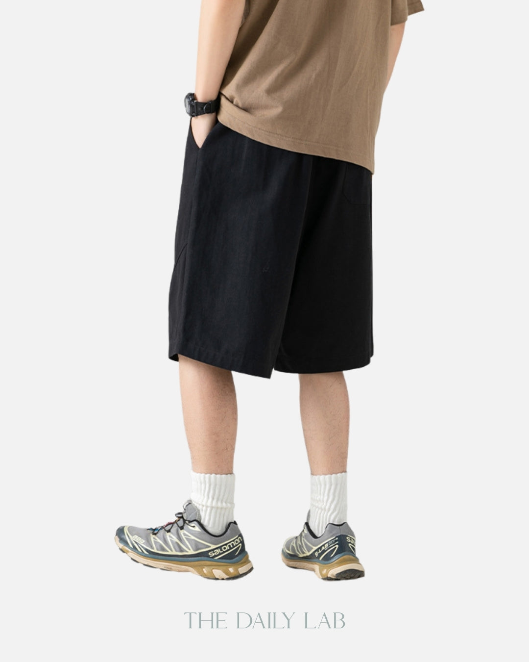 Basic Cotton Shorts in Black