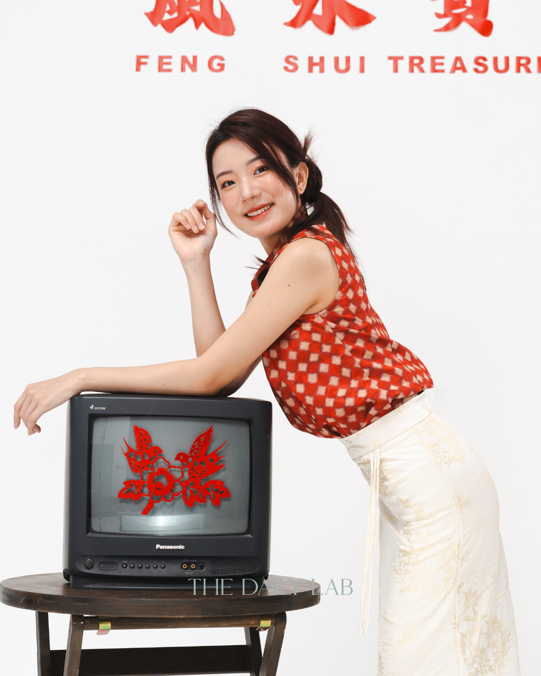 Crimson Brocade Oriental Top