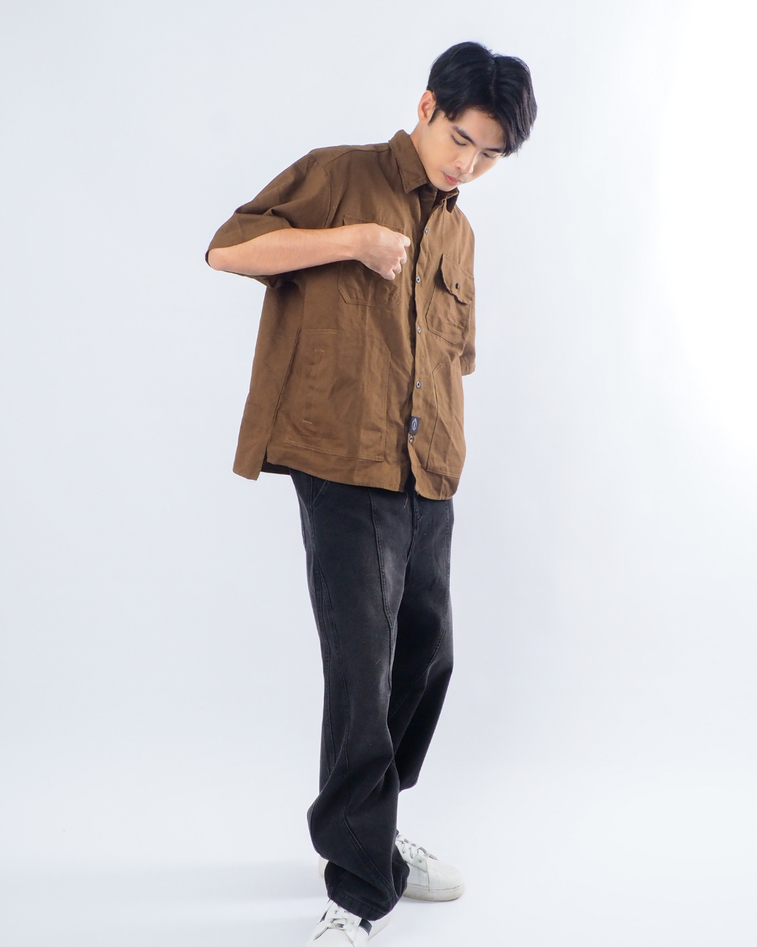 Japanese Vintage Plaid Denim Shirt