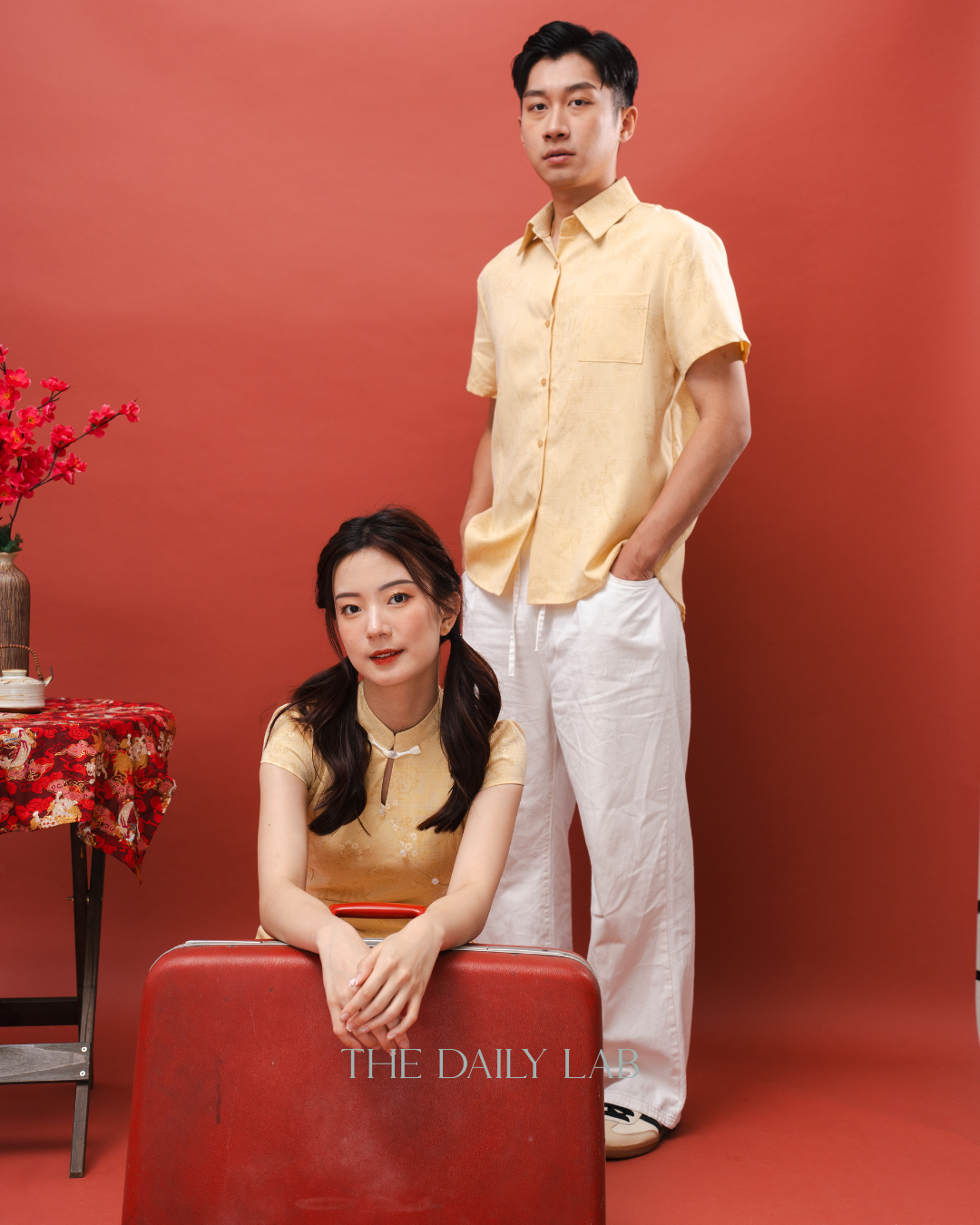 Yellow Floral Midi Dress