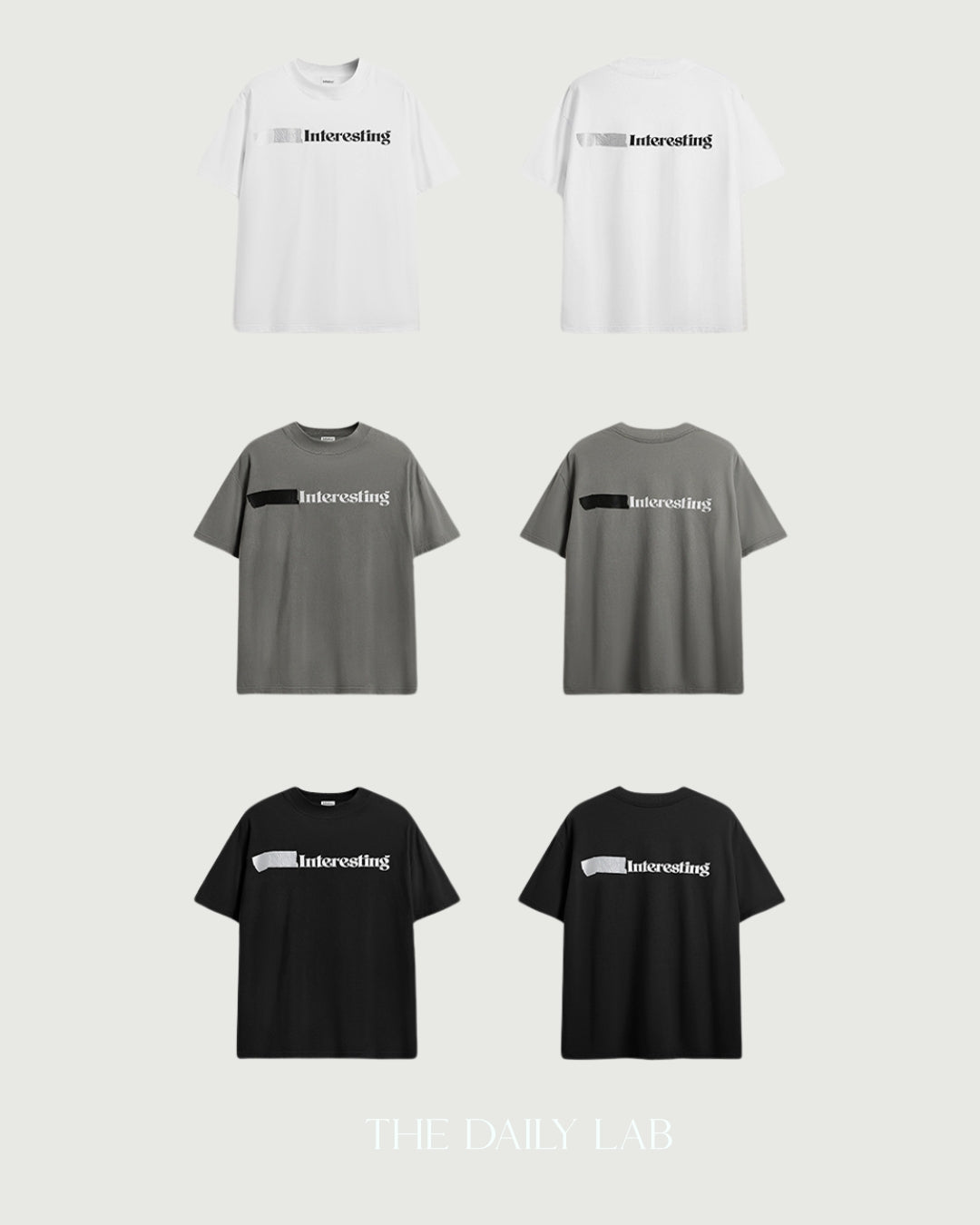 Not Interesting Loose Tee in Grey