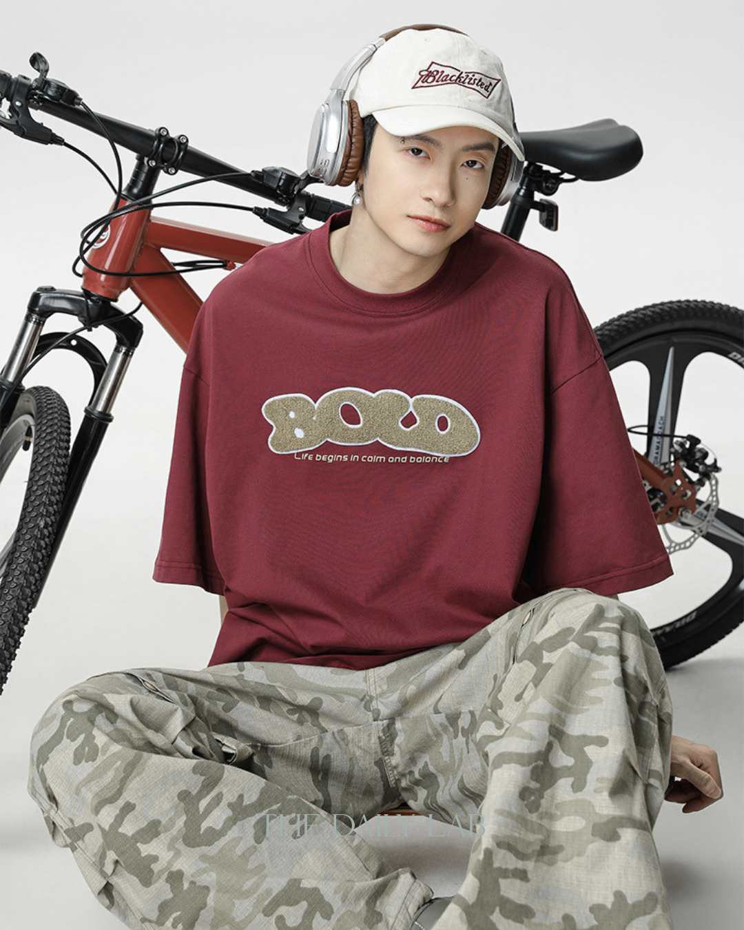BOLD Stitch Vintage Tee in Red