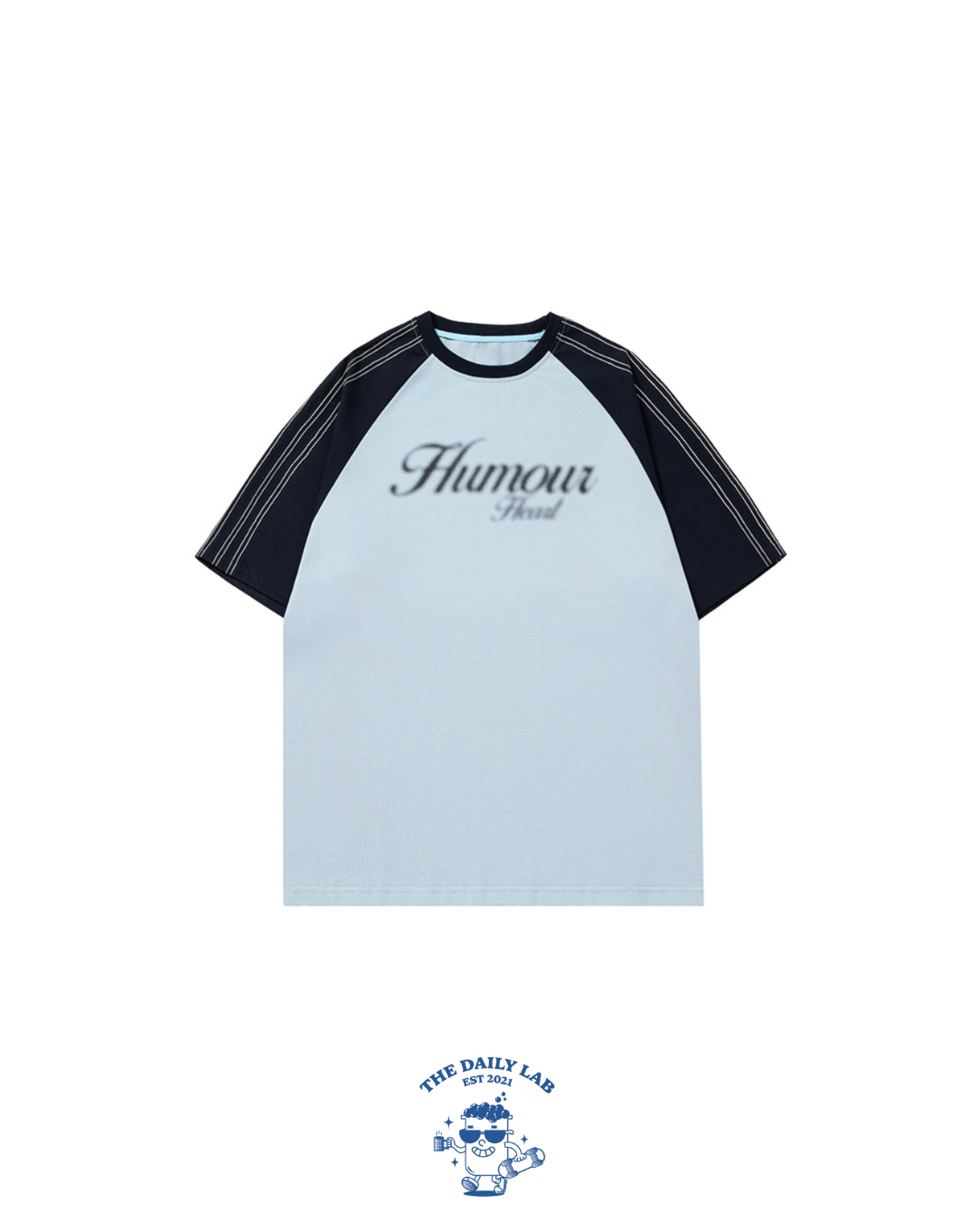 Humour Cotton Tee in Blue