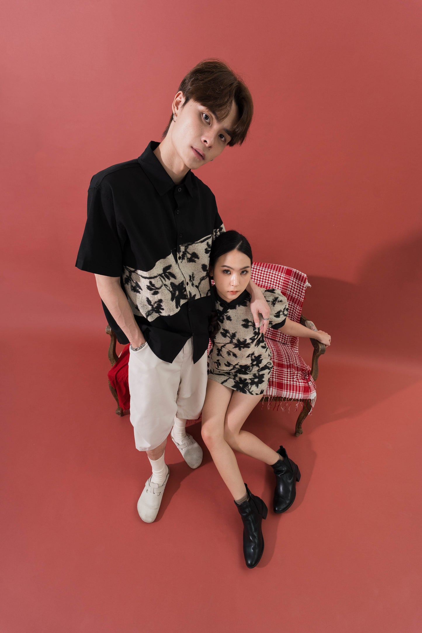 Botanical Mandarin Cheongsam Dress(In-Stock)