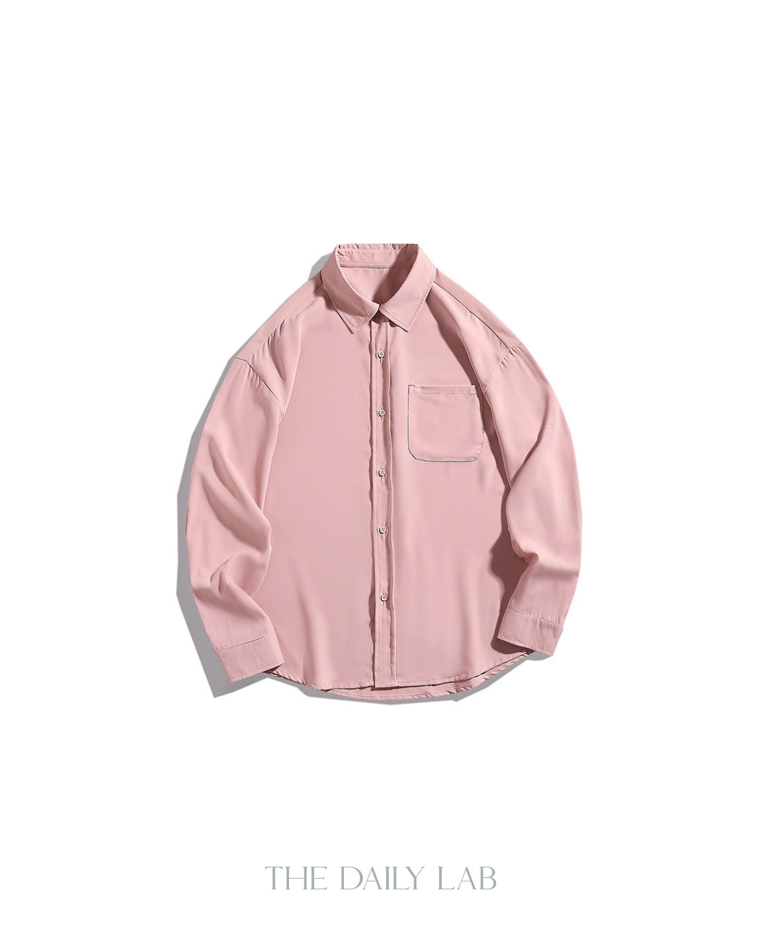 Loose Long Sleeve Shirt in Pink