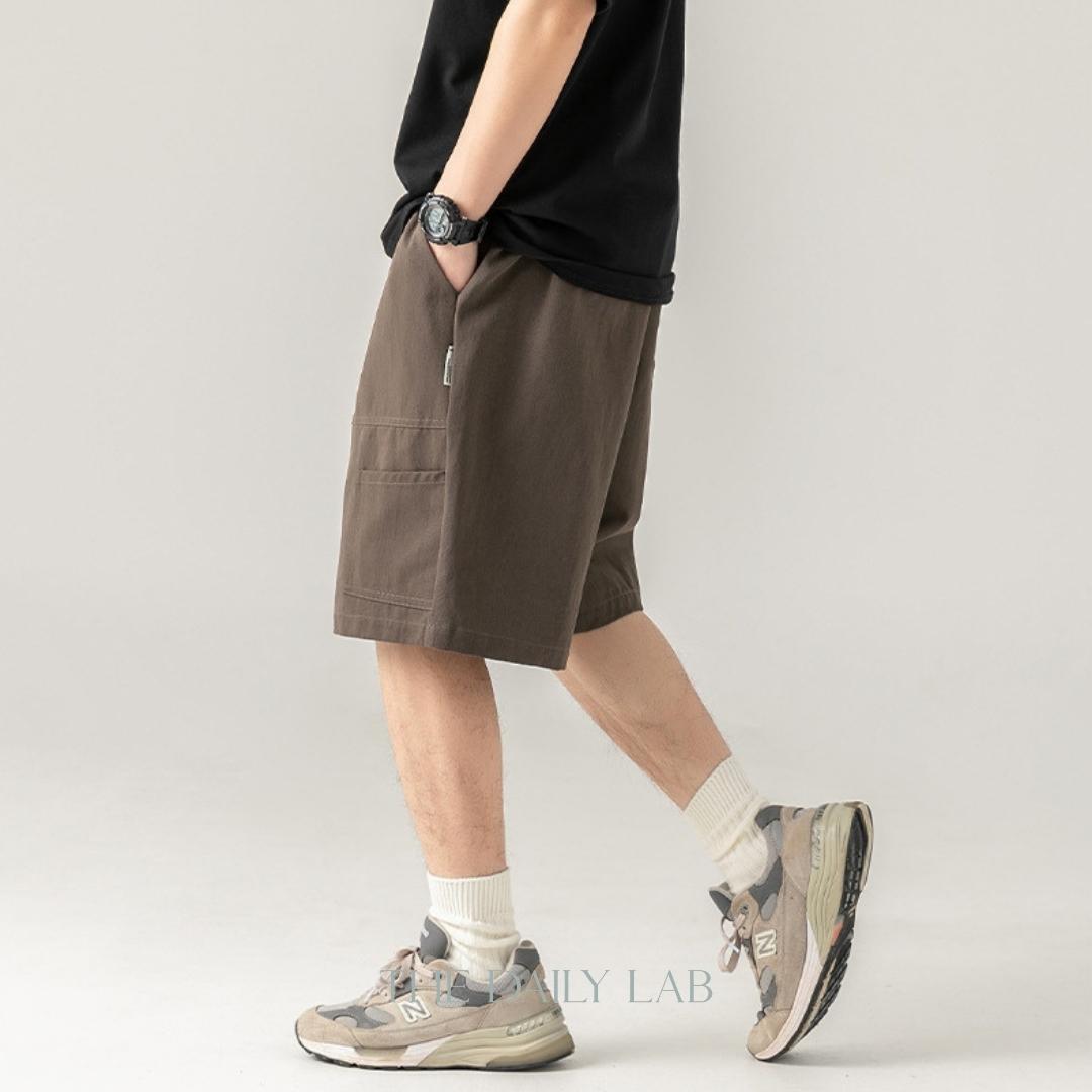 Loose Fit Casual Straight Pants in Brown