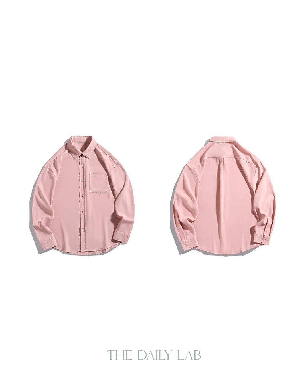 Loose Long Sleeve Shirt in Pink
