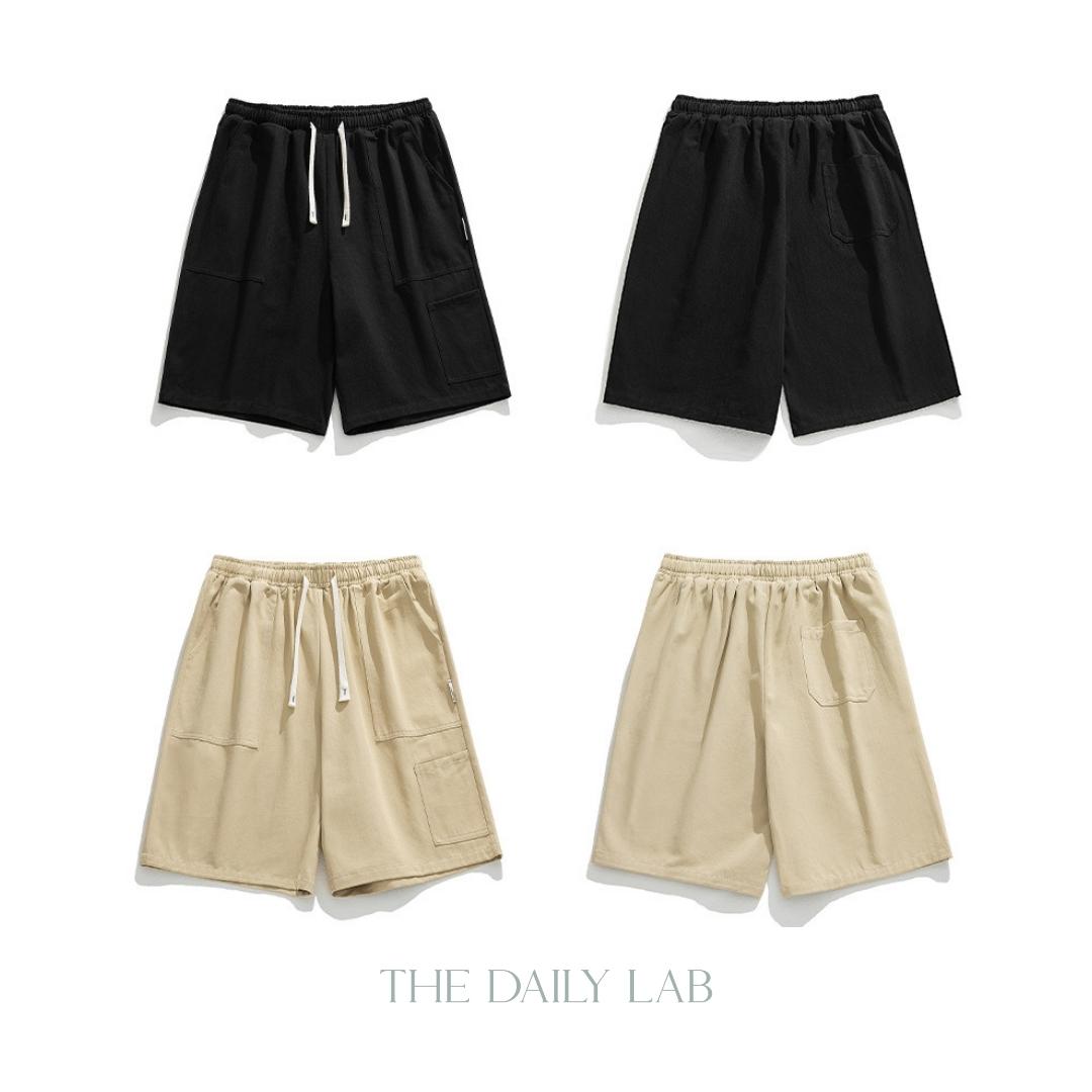 Loose Fit Casual Straight Pants in Black