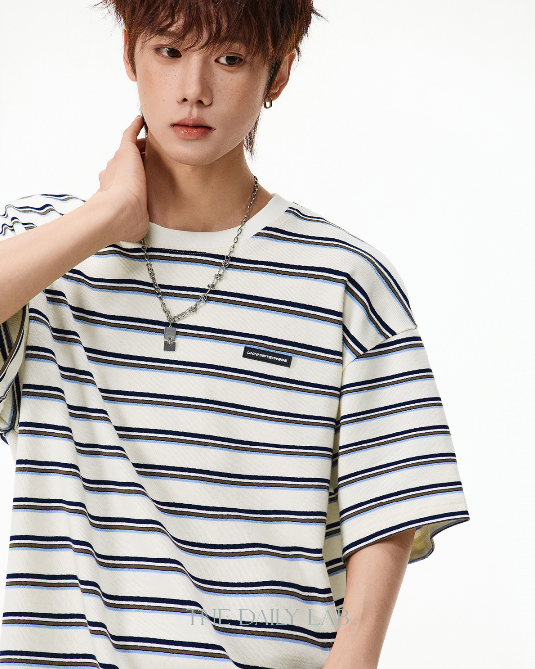 Archive Stripe Tee in Beige