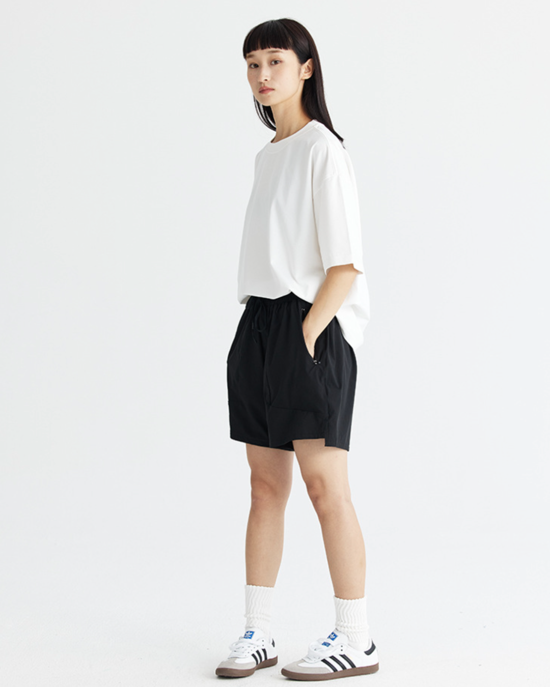 UNF Summer Drawstring Shorts in Black