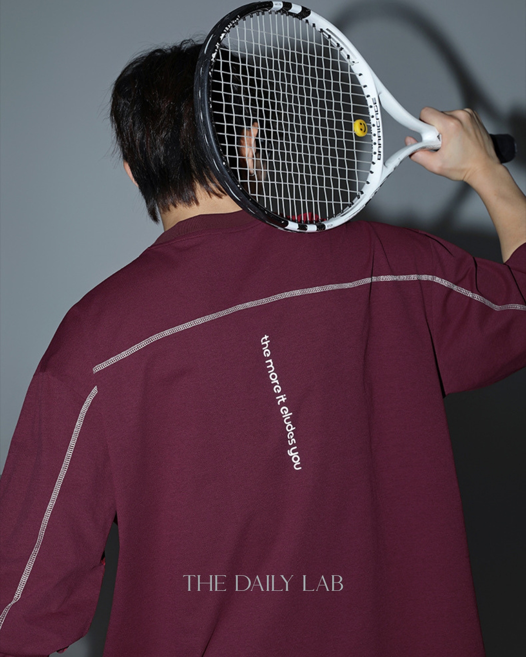 Contrast Panel Raglan Sports Long Shirt in Red