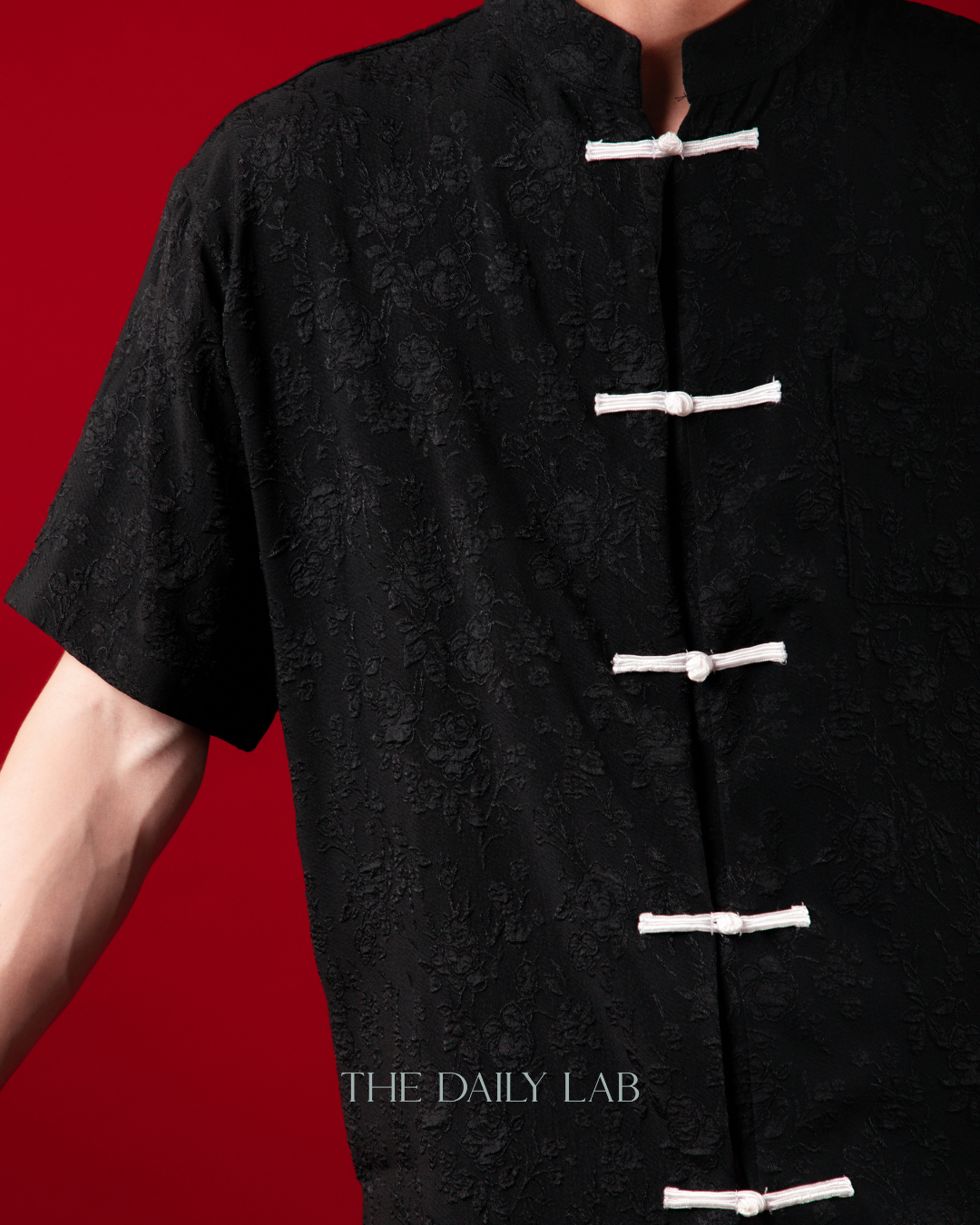 Minimalist Tang Suit Top in Black