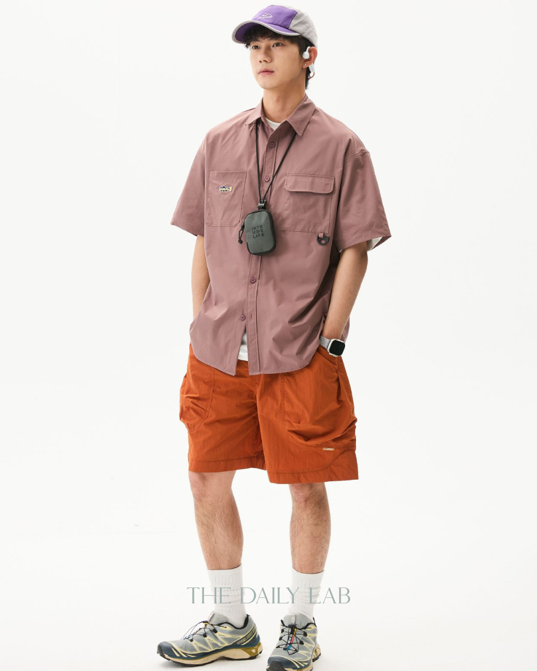 Unisex Cotton Overshirt in Purple