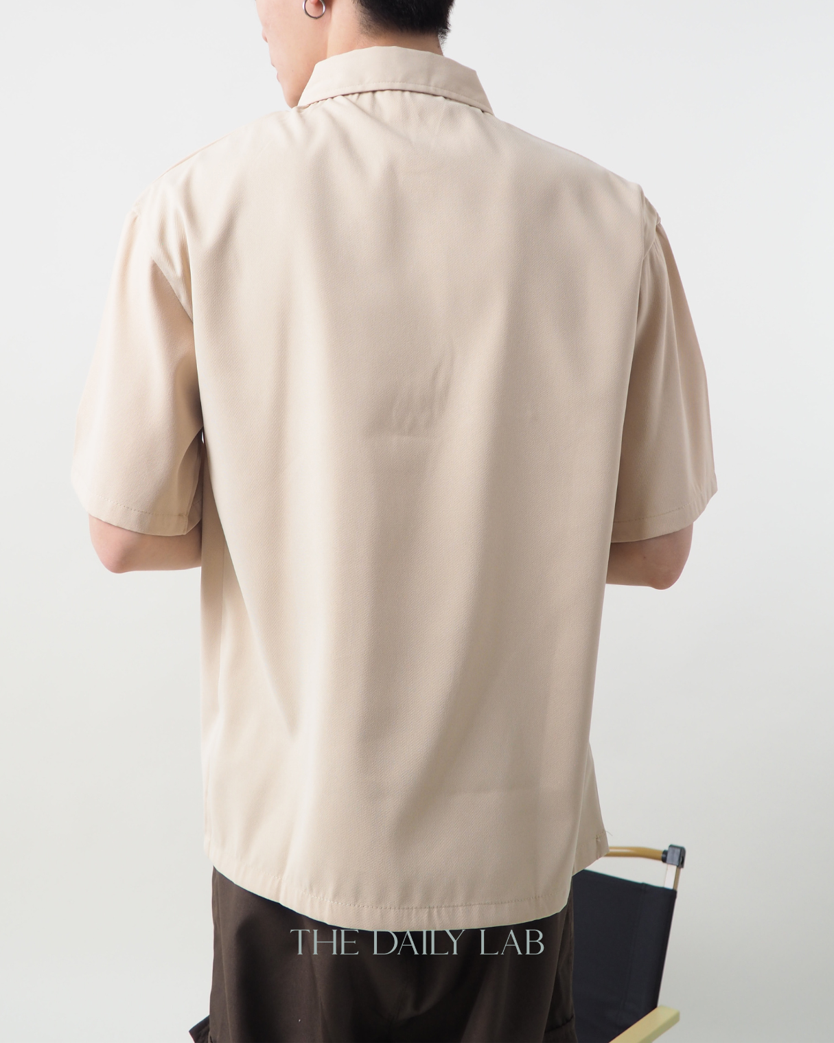 Cargo Pocketed Tee in Beige