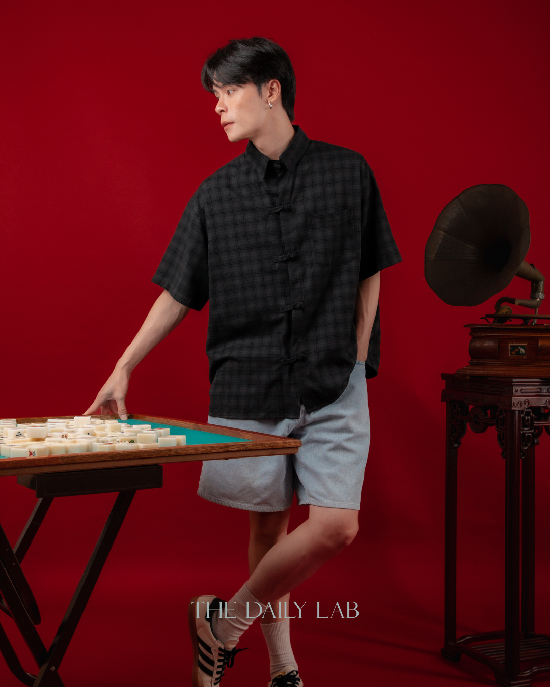 Heritage Plaid Tang Shirt in Black