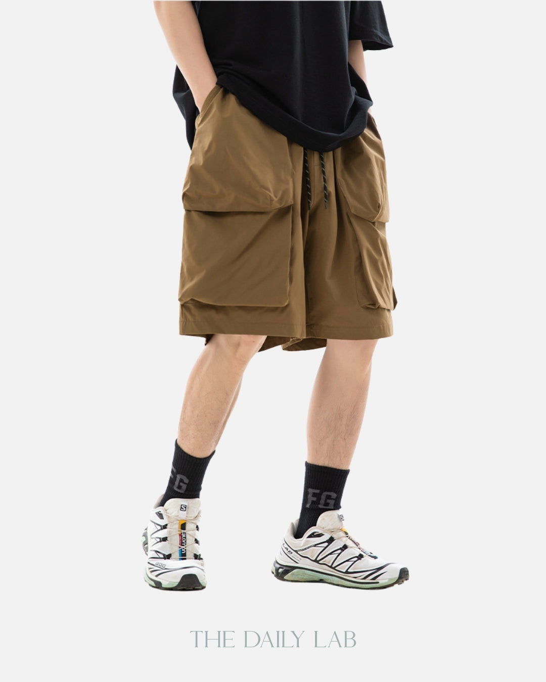Large Pocket Cargo Shorts in Brown