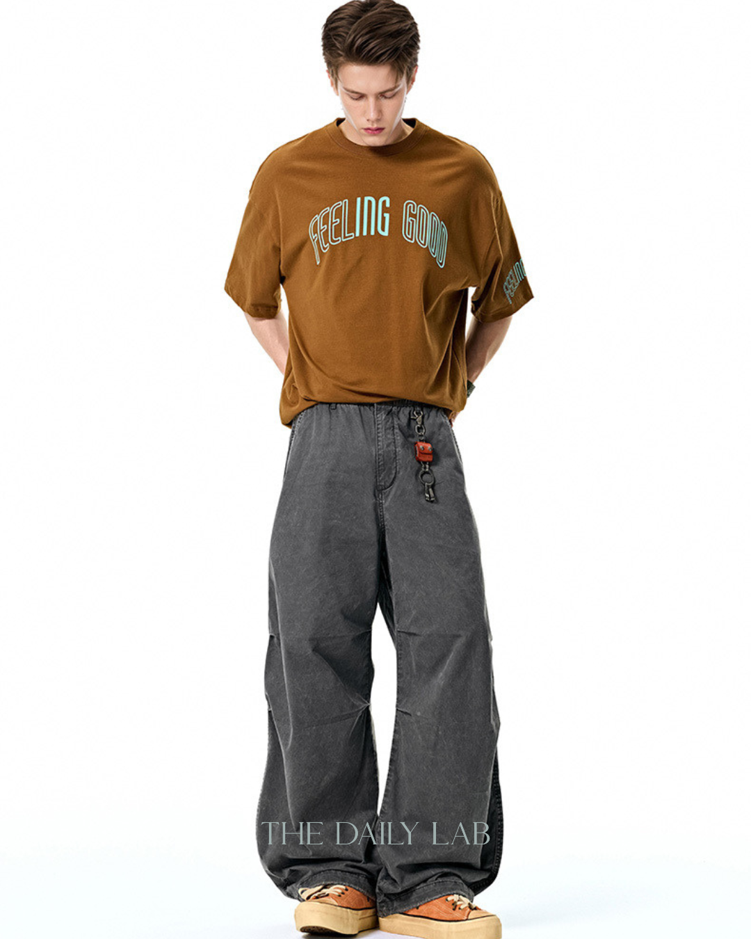 Heritage Drape Cargo Pants in Blue