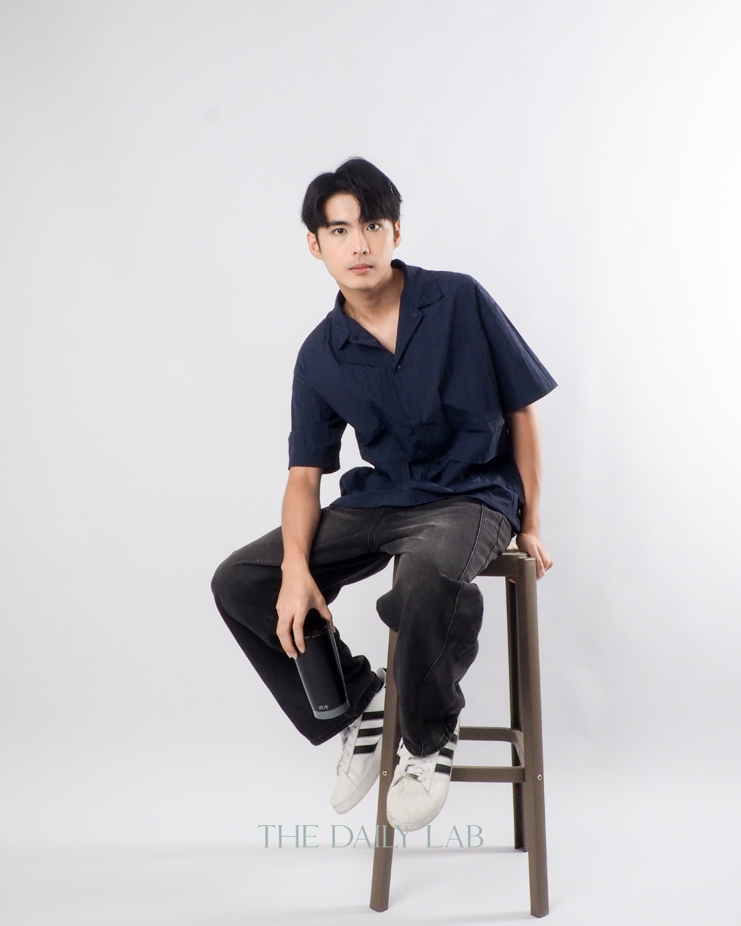 Solid Color Tech Shirt in Navy