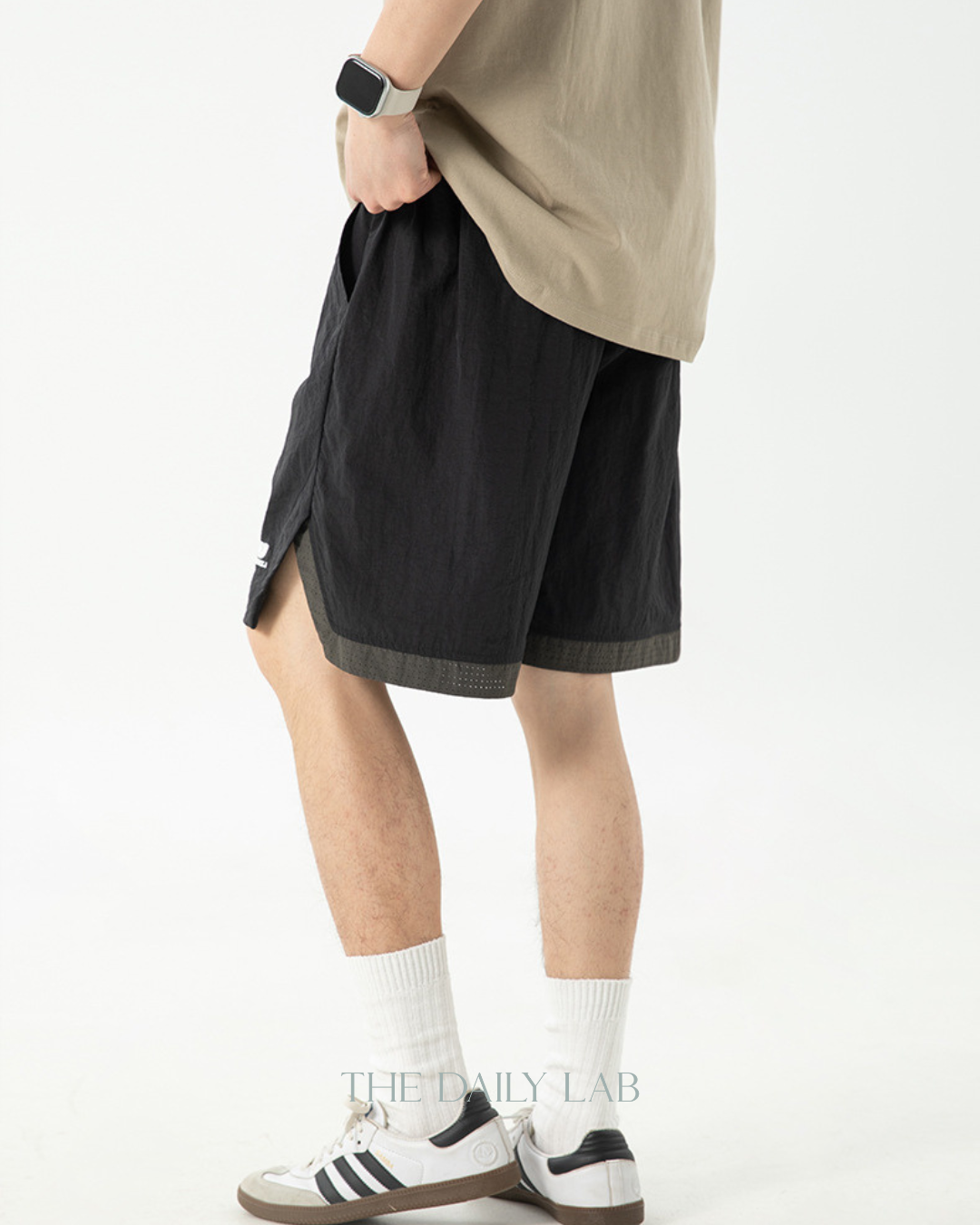 Nylon Sports Shorts in Black