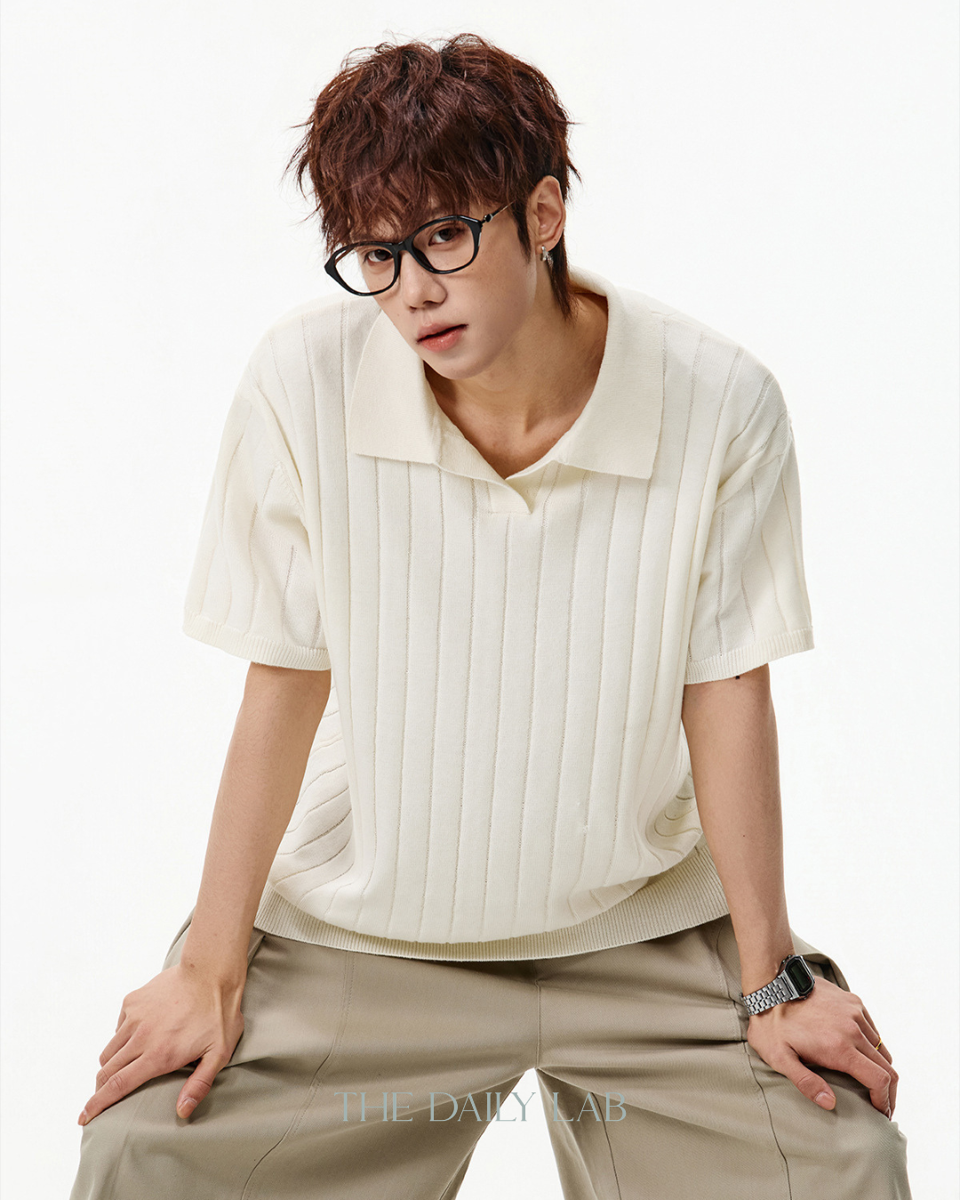 Heritage Rib Polo in Beige